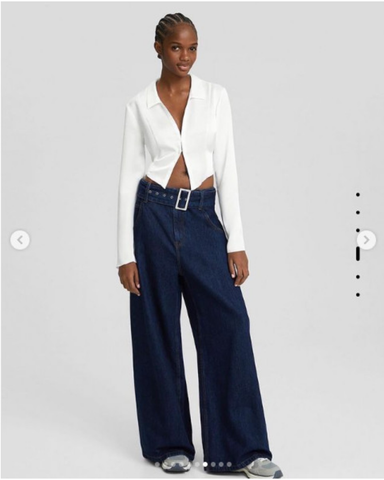 ÁO BSK CROPTOP TRẮNG TAY DÀI