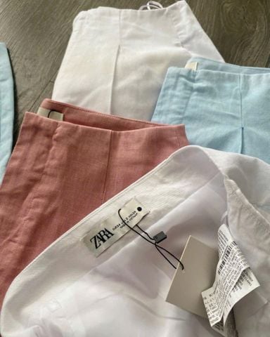 SHORT ZARA LINEN BA MÀU