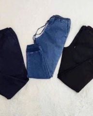 QUẦN JEANS GU LƯNG THUN CẮT MẠC