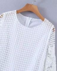 Đầm ren trắng cắt mạc