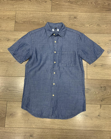 SƠ MI UNIQLO NAM LINEN MÀU XANH