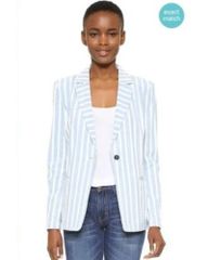 VEST LINEN SỌC XANH