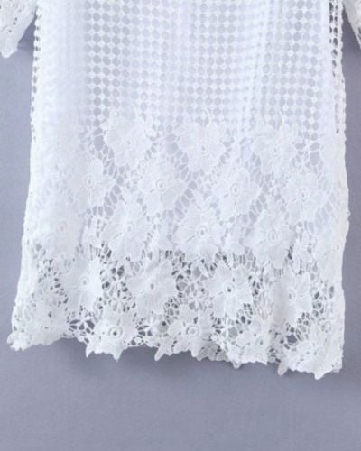 Đầm ren trắng cắt mạc