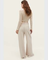 QUẦN STRADIVARIUS ỐNG RỘNG MÀU KEM