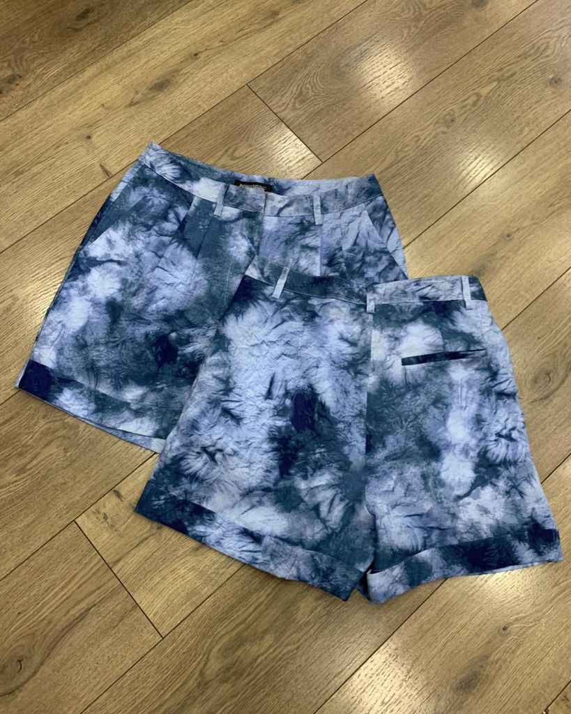 SHORT BANANA LINEN XANH