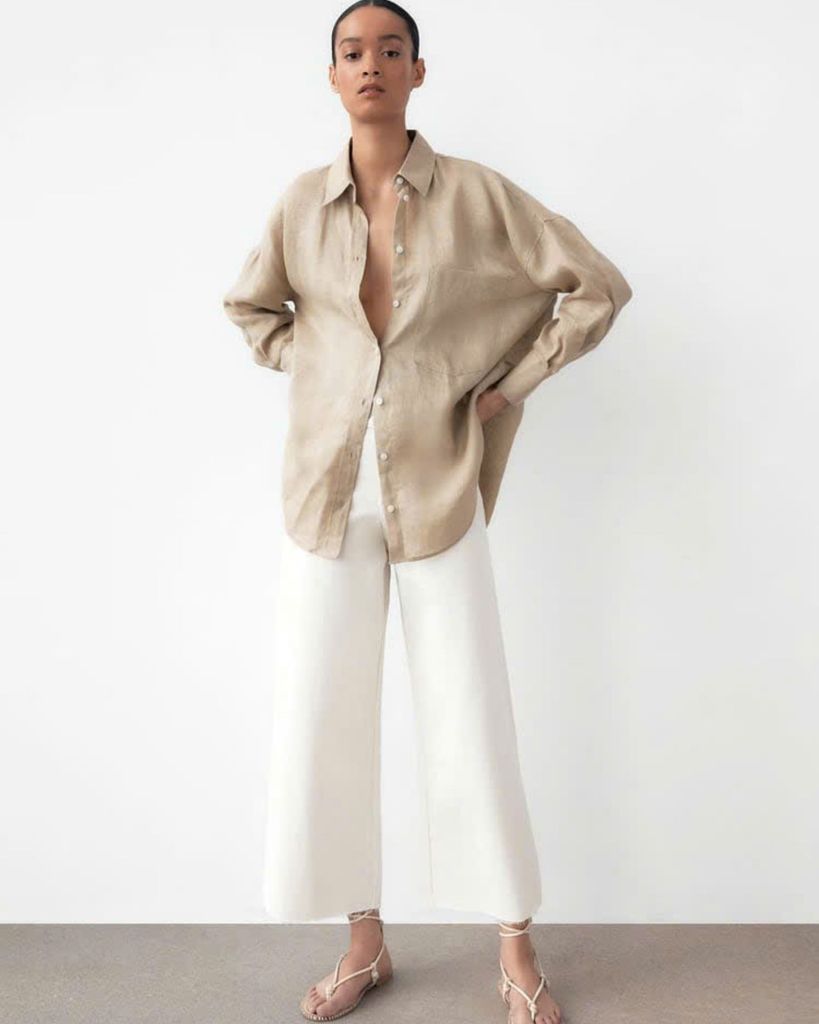 SƠ MI ZARA LINEN TAY DÀI