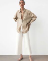 SƠ MI ZARA LINEN TAY DÀI