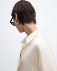 SƠ MI MNG LỤA KEM