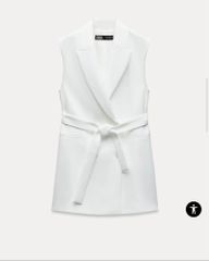 ĐẦM ZARA TRẮNG CỔ VEST