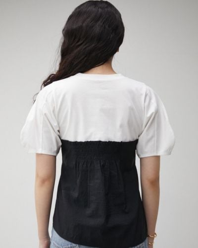 ÁO AZUL PHỐI THUN
