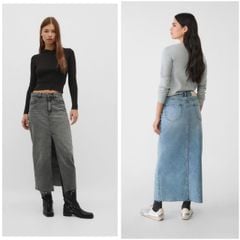 VÁY STRADNARIUS JEANS XẺ TRƯỚC