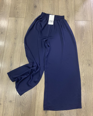 QUẦN ZARA XANH LƯNG THUN ỐNG RỘNG