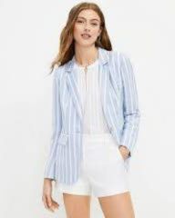 VEST LINEN SỌC XANH