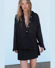 SƠ MI ZARA LINEN TAY DÀI