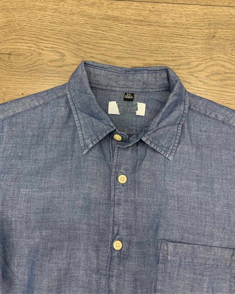 SƠ MI UNIQLO LINEN MÀU XANH
