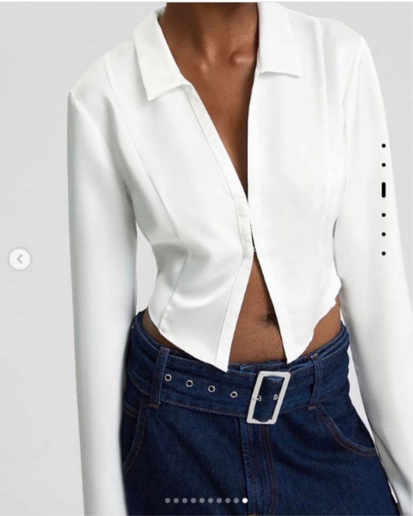 ÁO BSK CROPTOP TRẮNG TAY DÀI