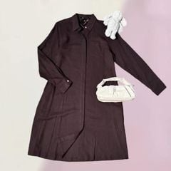 ĐẦM LINEN ME CÓ CỔ TAY DÀI