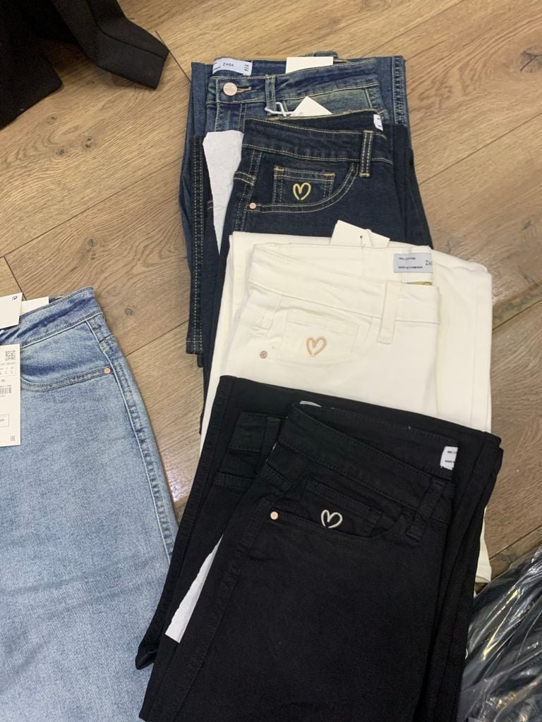 QUẦN JEANS ZARA TÚI TIM