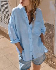 SƠ MI ZARA LINEN TAY DÀI
