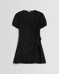 ĐẦM BSK LINEN ĐEN LAI BÈO (KAM)