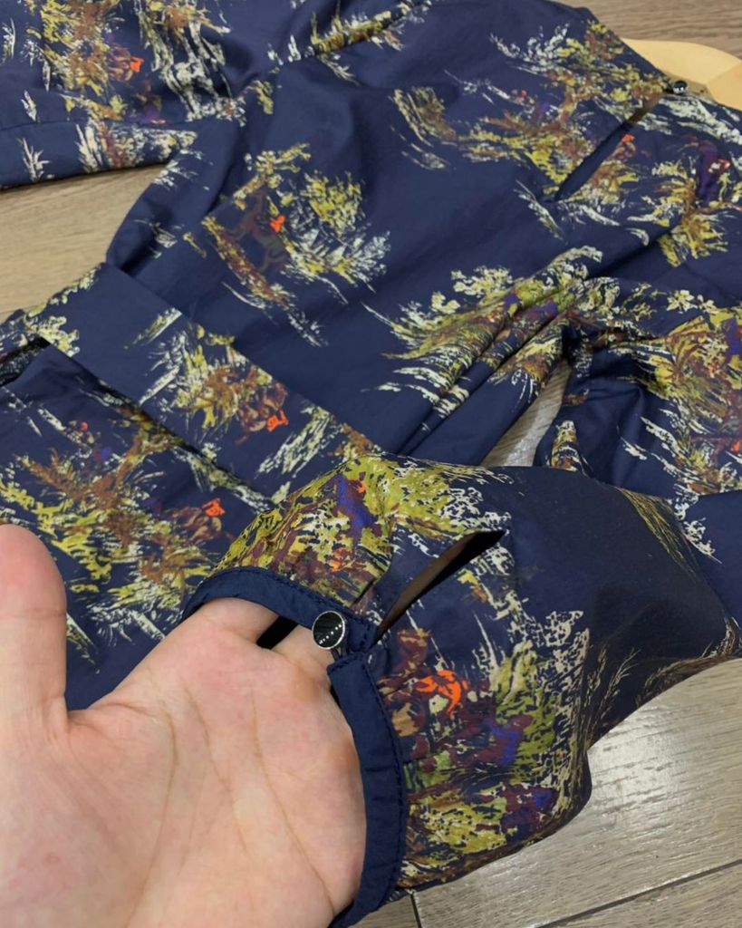 ĐẦM JOHN LEWIS BÔNG XANH ĐEN KÈM BELT