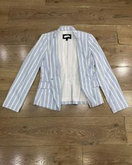 VEST LINEN SỌC XANH