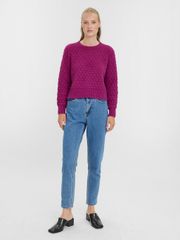 ÁO LEN VERO MODA CỔ TRÒN Ô TRÁM