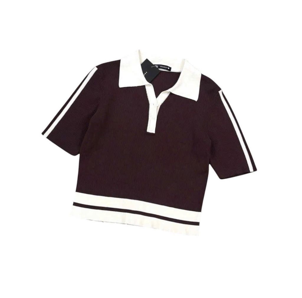 ÁO LEN ZARA CỔ TRẮNG
