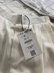 QUẦN LINEN BERSHKA BAGGY TRẮNG