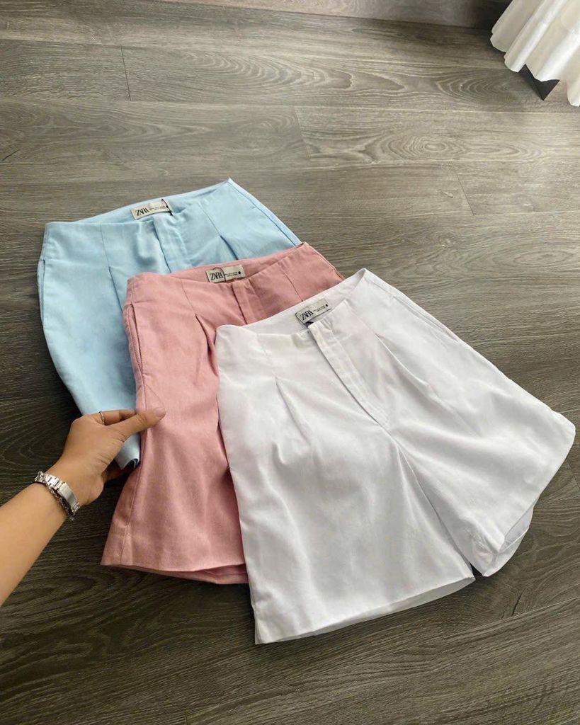 SHORT ZARA LINEN BA MÀU