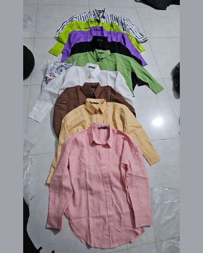 SƠ MI ZARA LINEN TAY DÀI