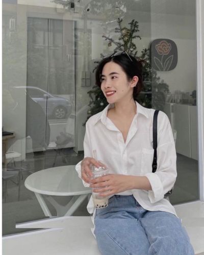 SƠ MI PULL&BEAR TRẮNG