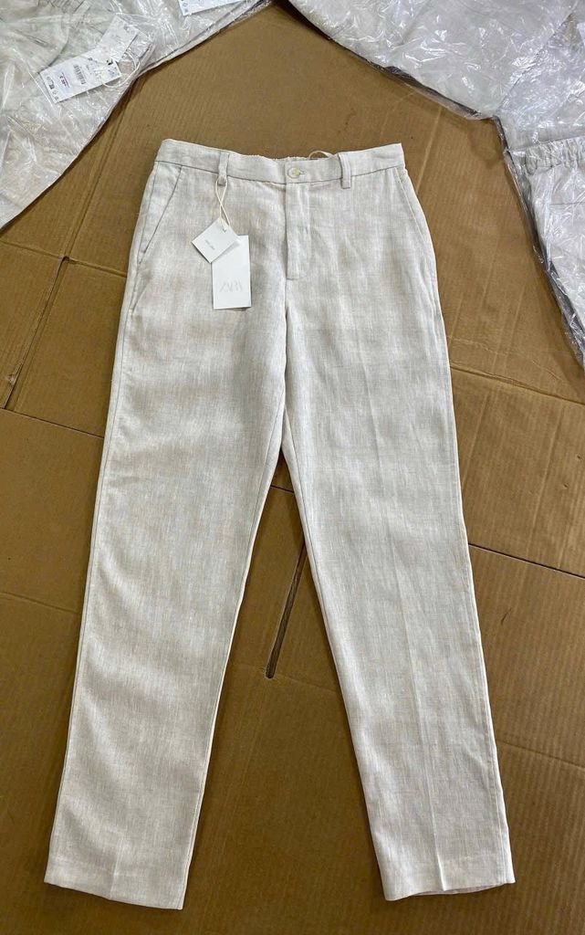 QUẦN ZARA LINEN KEM