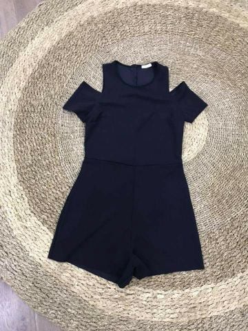 jumpsuit zara hở vai , hồng đen