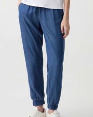 QUẦN JEANS GU LƯNG THUN CẮT MẠC