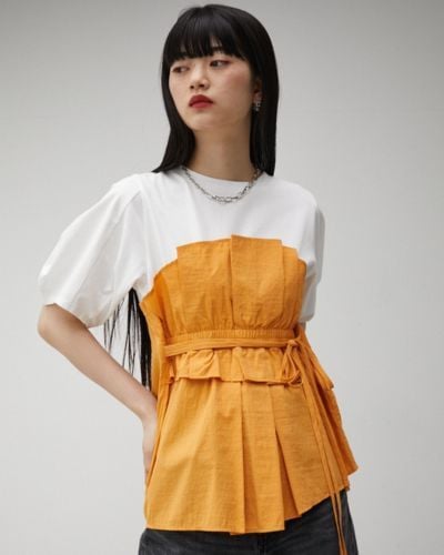 ÁO AZUL PHỐI THUN