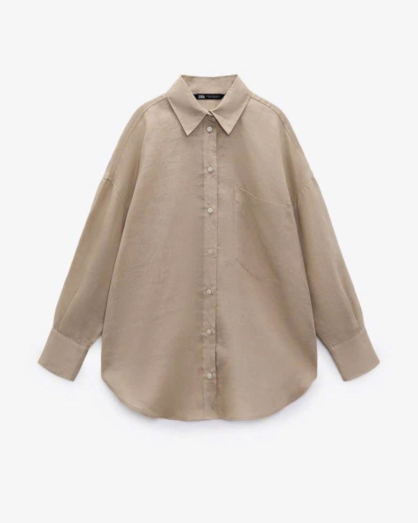 SƠ MI ZARA LINEN TAY DÀI