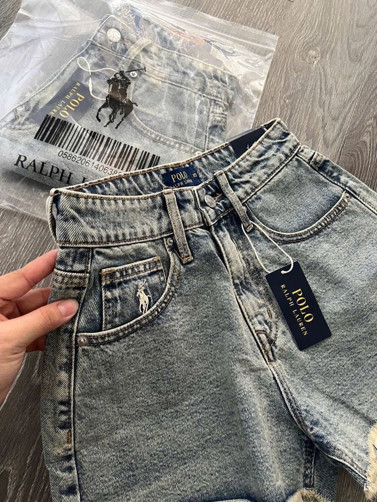 QUẦN SHORT JEAN POLO XÁM