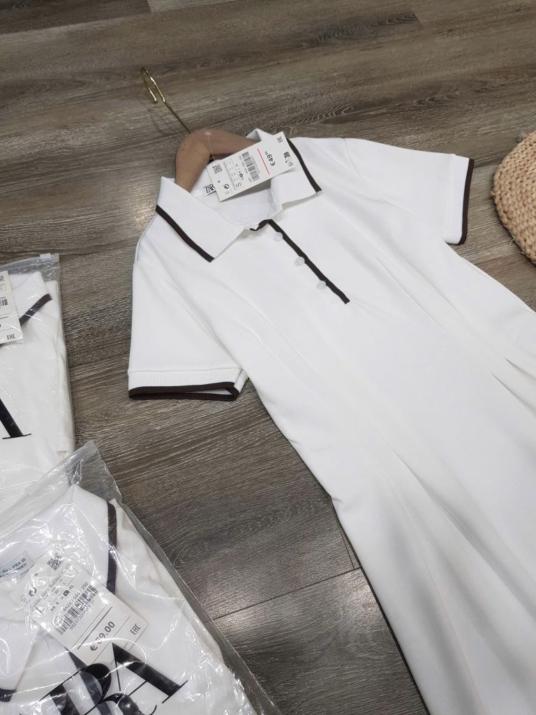 ĐẦM ZARA TRẮNG CỔ VIỀN