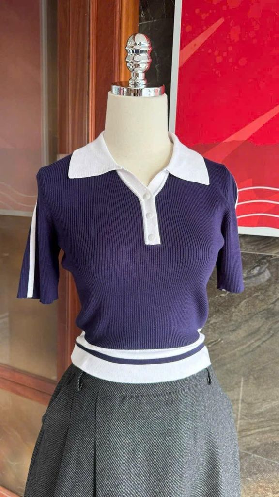 ÁO LEN ZARA CỔ TRẮNG