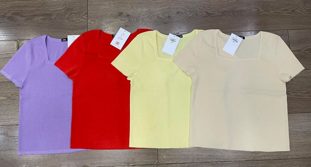 ÁO LEN ZARA CỔ VUÔNG 4 MÀU