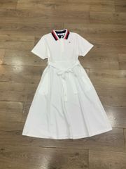 ĐẦM TOMMY TRẮNG CỔ PHỐI MÀU