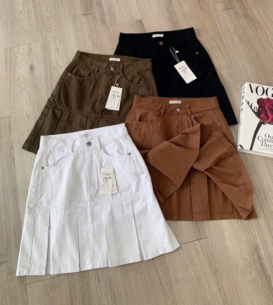 CHÂN VÁY MNG JEANS 4  MÀU