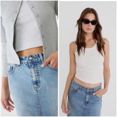 VÁY STRADNARIUS JEANS XẺ TRƯỚC