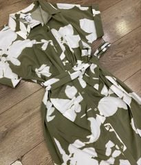 ĐẦM DKNY CỔ SƠ MI NHÚN EO