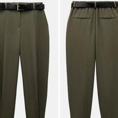 QUẦN TÂY ZARA BAGY LƯNG THUN RÊU