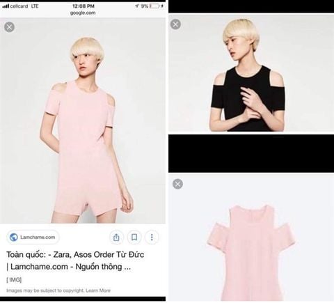 jumpsuit zara hở vai , hồng đen