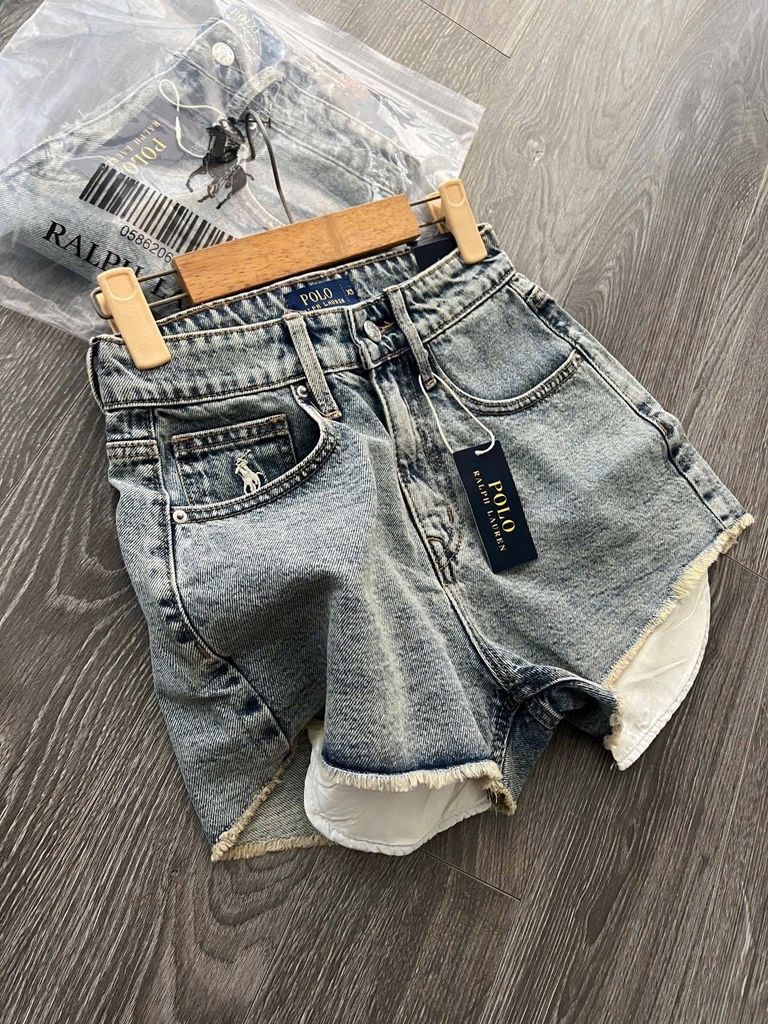 QUẦN SHORT JEAN POLO XÁM