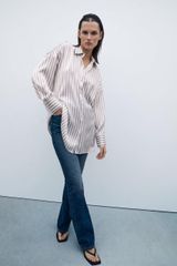 SƠ MI ZARA SỌC LỤA RỘNG