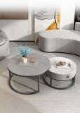  Bàn trà mặt đá Semicircle table 